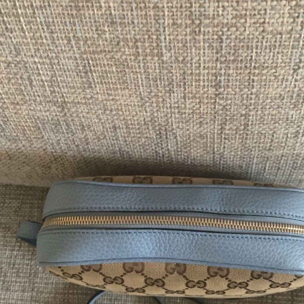 🩵🤎Gucci Tan and Blue Crossbody Bag and Matching Belt🩵🤎 - Picture 5 of 16